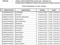 Jadwal Ujian Per Sesi - CPNS 2019 Kabupaten Sijunjung