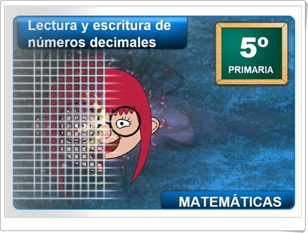 "Lectura y escritura de números decimales" (Aplicación interactiva de Matemáticas de Primaria)