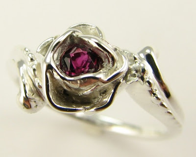 Romantic Ring With Turmaline Rose