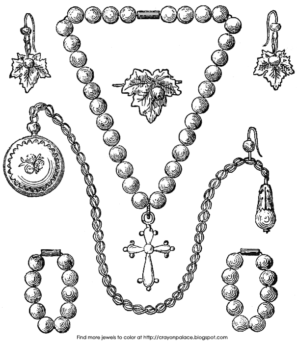 Pearl Jewelry Coloring Page | Crayon Palace