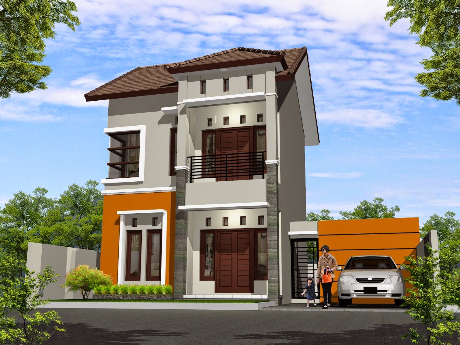 Rumah Mewah Minimalis 2 Lantai Tampak Depan Desain Rumah Minimalis