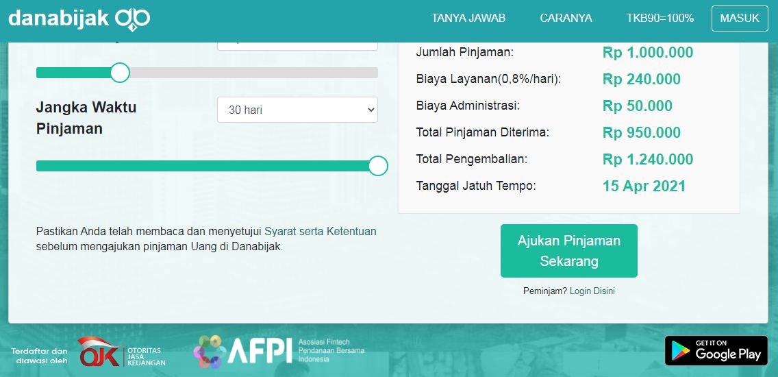 aplikasi pinjaman uang online 2021