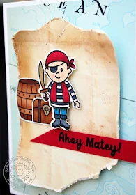 Sunny Studio Stamps: Pirate Pals Boy Themed Pirate Card by Vanessa Menhorn