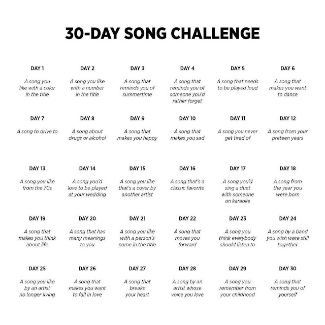 Day 1  A song you like with a colour in the title  (and 29 other questions, but as will become clear, those are irrelevant)