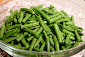 Fresh cut green beans