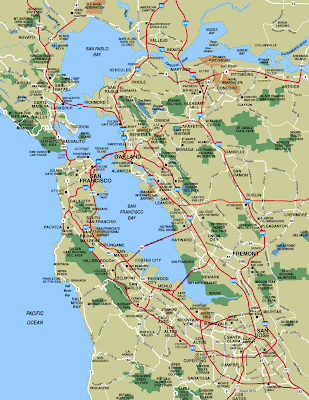 Map of San Francisco Bay Area