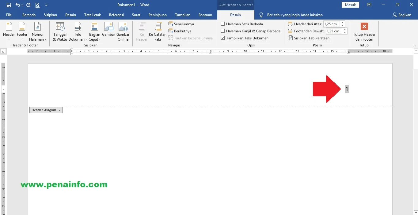 Cara Membuat Nomor Halaman Berbeda Pada Microsoft Word 13