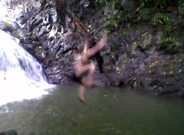 Taking off and just plunging into the river