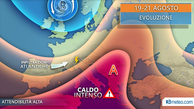 3bmeteo: "Nuova ondata di caldo africano in arrivo"