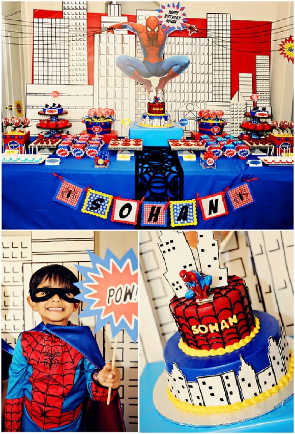 Boys Party  Ideas A Spiderman  Inspired Super Hero 