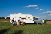 Another version of the travel trailer is a Hybrid Travel Trailer.
