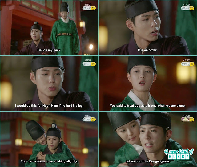  cron prince give piggy back to ra on in the palce - Love In The Moonlight - Episode 10 Review