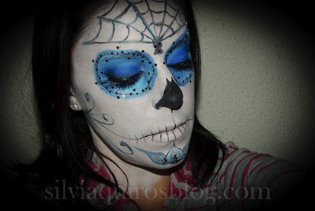 Maquillaje Halloween 15: Calavera Mexicana, Halloween Make-up 15: Mexican Skull, efectos especiales, special effects, Silvia Quirós