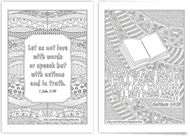 Five Scripture Coloring Pages