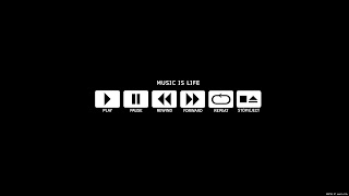 Music Is Life Buttons Black Background HD Wallpaper
