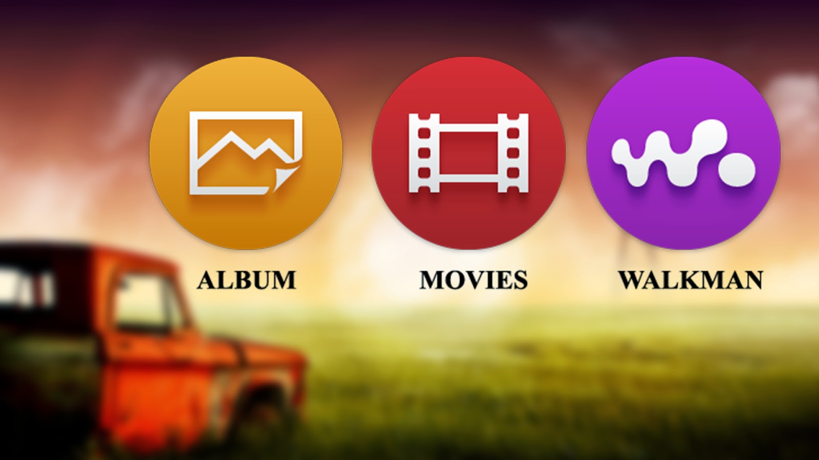 Sony Material Design Apps Album - Walkman - Movies ...
