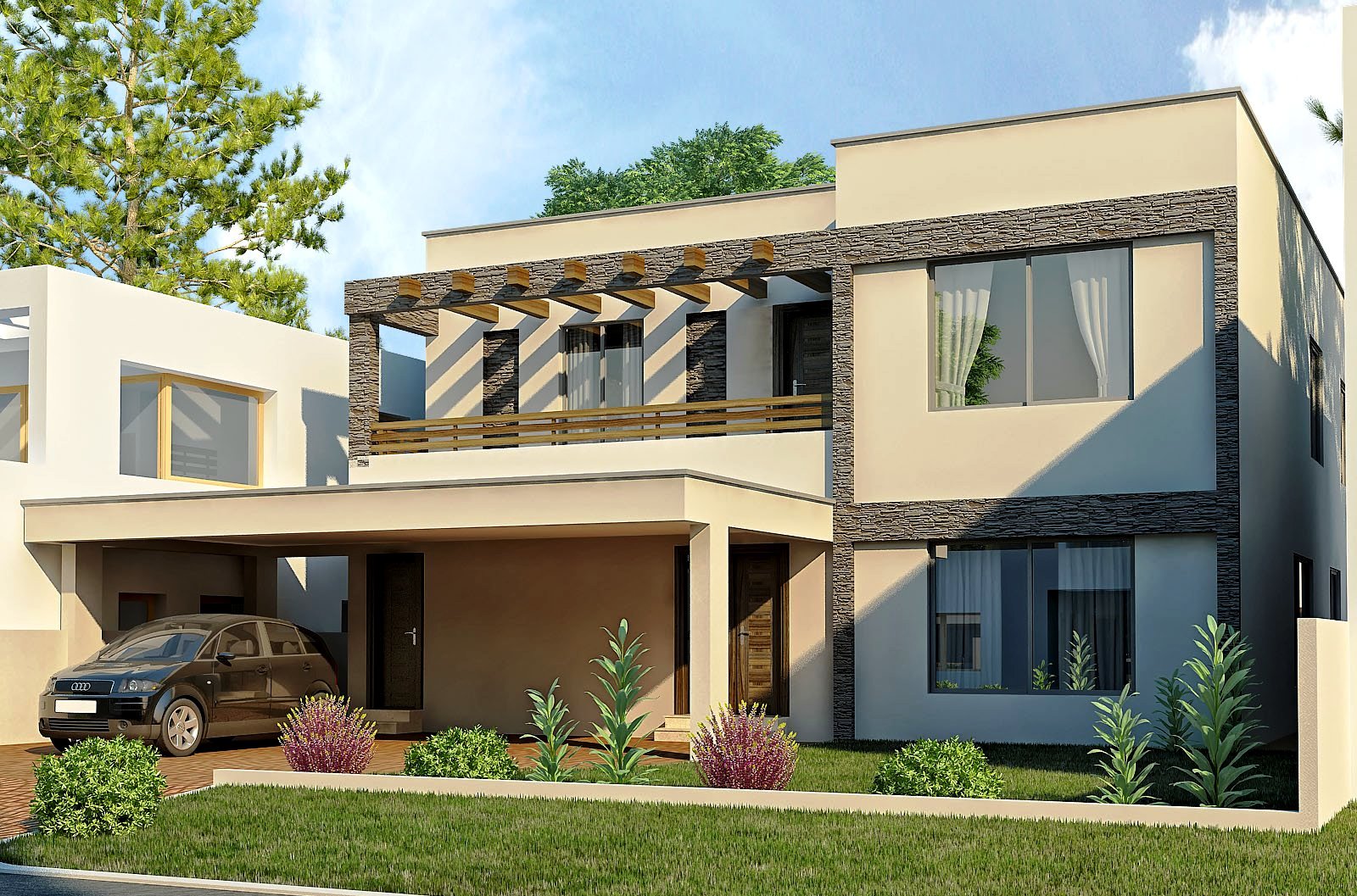 New home designs latest.: Modern homes exterior designs views.