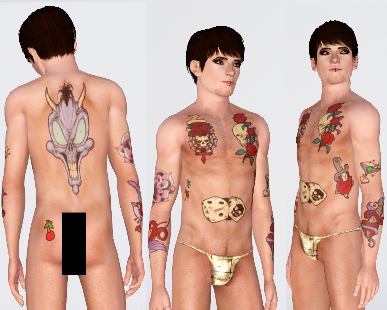 My Sims 3 Blog: New School Tattoo Pack by analect