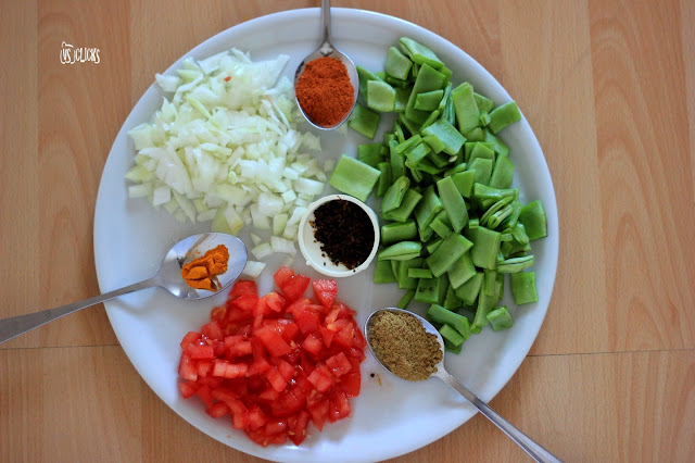 Avaraikkai Kara Kolambhu Broad Beans Spicy Curry Ingredients