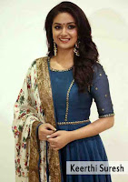 actress hot photos keerthi, dress blue photo keerthi suresh salwar kameez