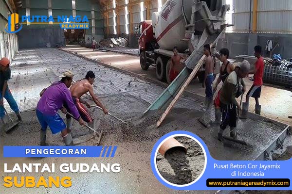 Pengecoran Jayamix Untuk Lantai Gudang di Subang