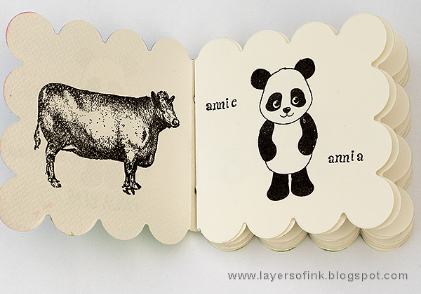 Layers of ink - Panda Coloring Book Tutorial by Anna-Karin with Simon Says Stamp 3 Sided Scallop