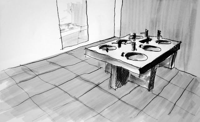 Concreto - Bathroom On Club - design geometry - photo © Vit Hanus