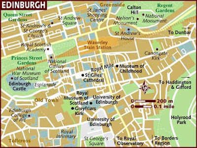 Map of Edinburgh City Area