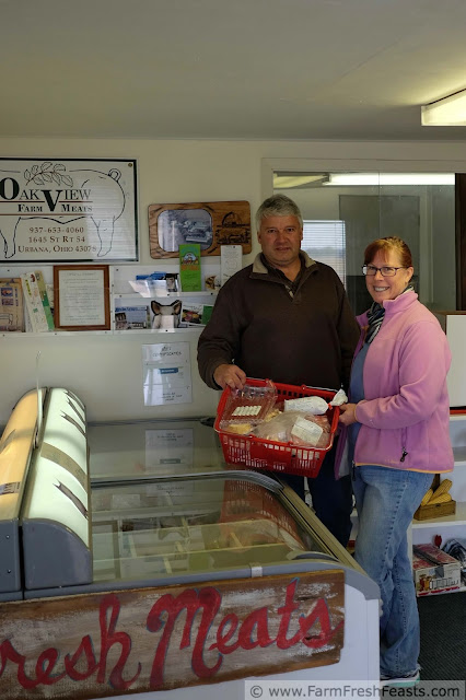 Mark Runyan and I with a bountiful basket of pork products