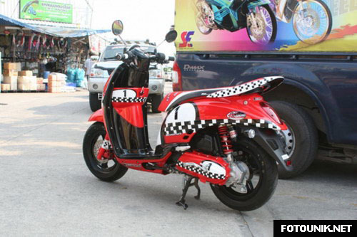 Gambar modifikasi scoopy airbrush thailook velg jari jari 