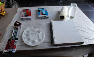 Before I started - note how I protected the table top :D