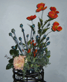 Silk Flower Arrangement by Sylvia Kay