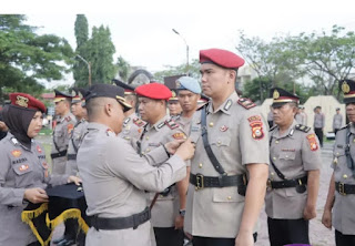 Kapolres Pinrang AKBP Andiko Wicaksono Pimpin Serah Terima Jabatan 2 Kasat Dan 5 Kapolsek