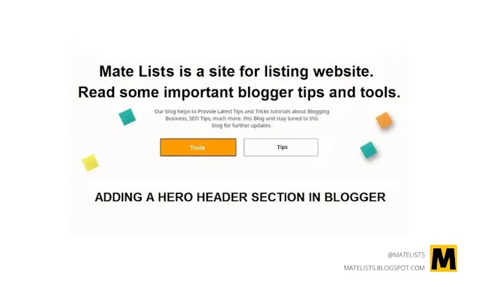 How To Add Hero Header Section In Blogger?