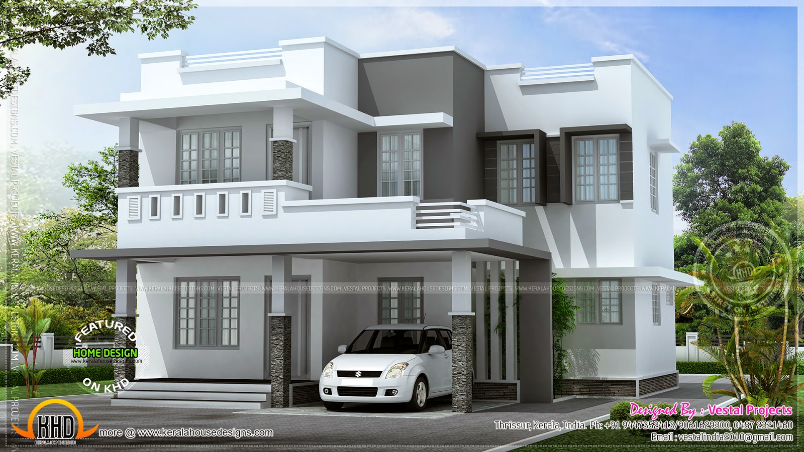  Simple  beautiful house  Kerala home  design and floor plans 