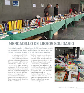 Mercadillo de libros solidario en Leioa del 12 al 14 de junio