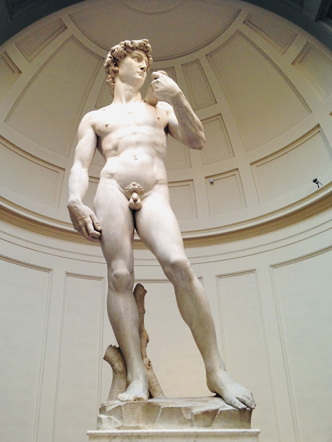 Michelangelo's David in Florence Italy at Gallerie dell'Accademia