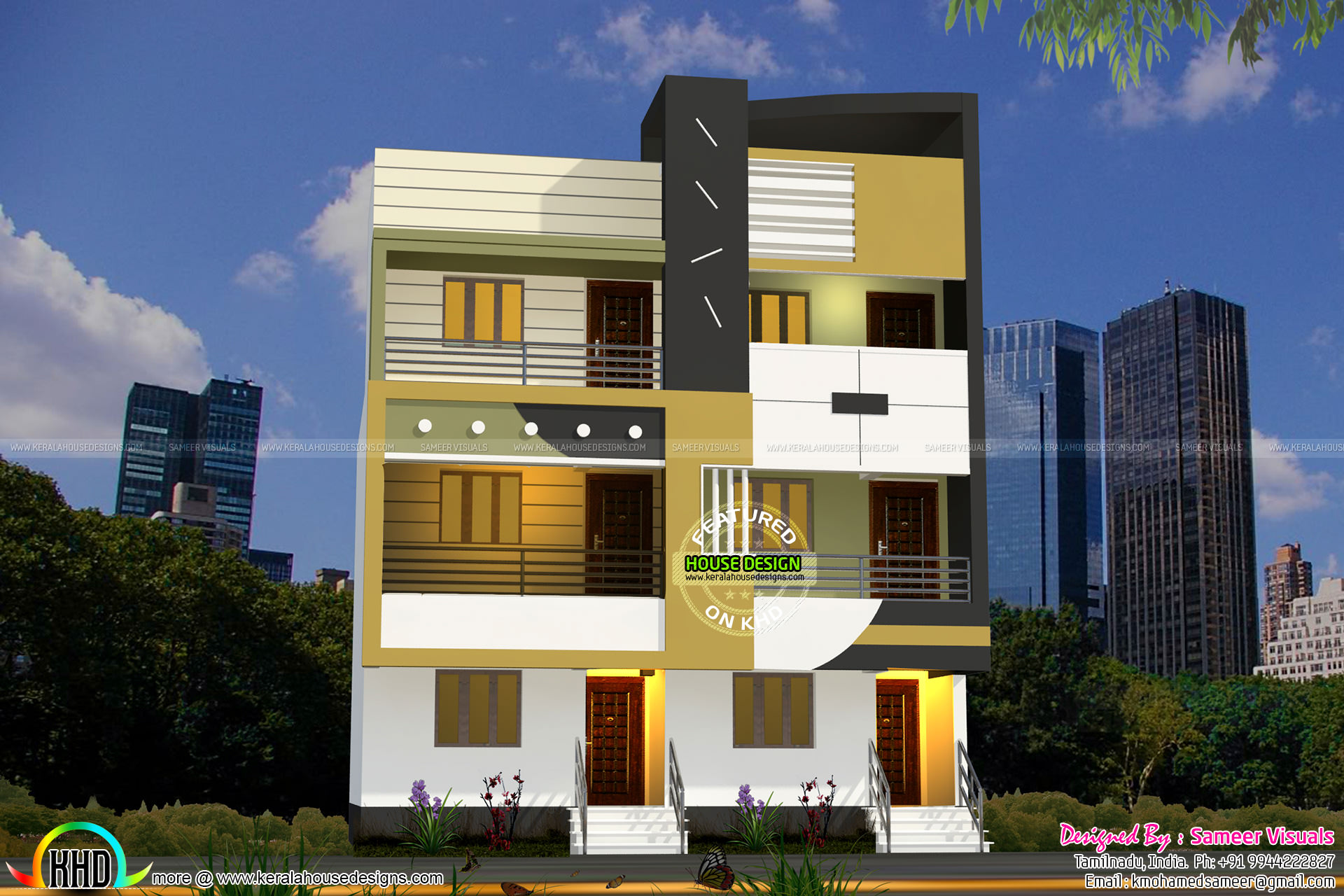  Twin  house  architecture Sameer Kerala home  design  and 