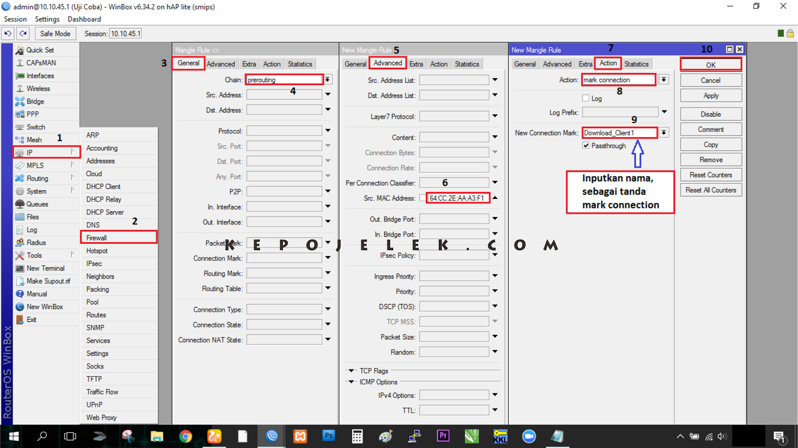 Cara Membatasi Limit Bandwidth Mikrotik Berdasarkan Mac Address