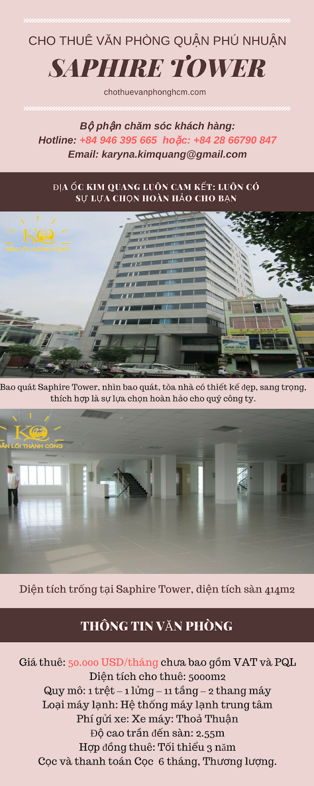 Cho thuê văn phòng quận Phú Nhuận Saphire Tower