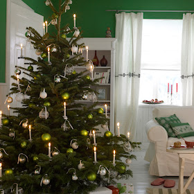 decorar navidad verde blanco