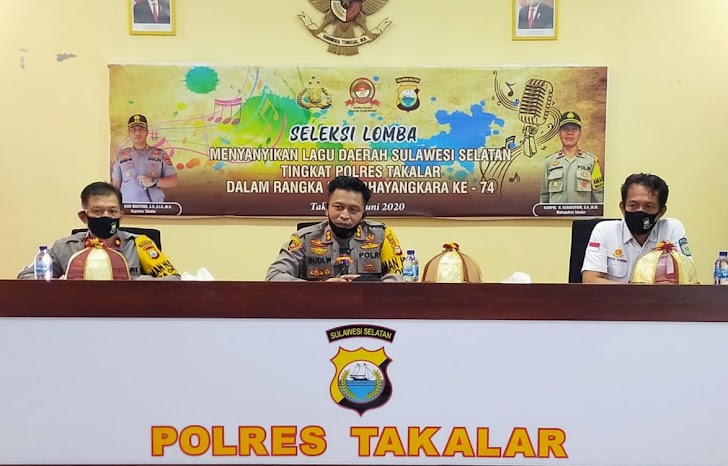 Kapolres Takalar Buka Seleksi Lomba Menyanyi Daerah Sulsel