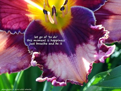 DAYLILY HAIKU THURSDAY | Let go and be.