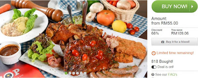 German Pork Platter with Honey BBQ Pork Ribs offer at SOP, pork ribs, streaky bacon, wiener schnitzel, Sapporo beer, Discount, KL