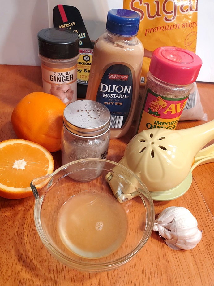 orange ingredients for orange pork butt