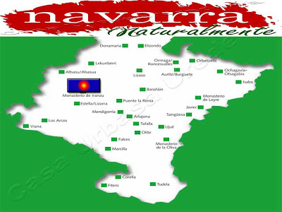 Mapa de Navarra Monasterio Iranzu  Comarca Turística Urbasa Estella en Navarra Naturalmente  Casa Rural Navarra Urbasa Urederra