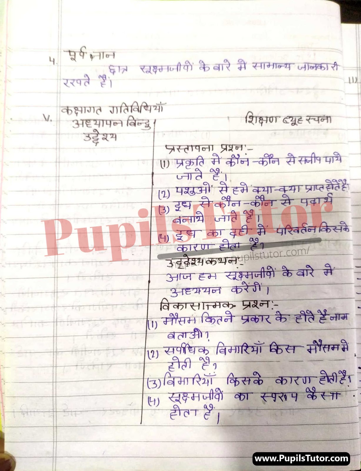 Mega Teaching  Sukshmjeev Lesson Plan For B.Ed And Deled In Hindi Free Download PDF And PPT (Power Point Presentation And Slides) | बीएड और डीएलएड के लिए मेगा टीचिंग  पर सूक्ष्मजीव कक्षा 5 से 8 के लेसन प्लान की पीडीऍफ़ और पीपीटी फ्री में डाउनलोड करे| – (Page And PDF Number 2) – pupilstutor