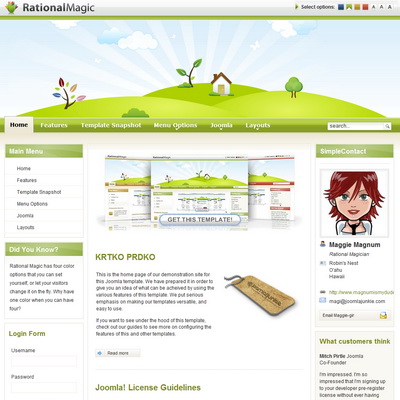 Joomlatemplates on Joomla 1 5 Template Joomlajunkie Jj Rational Magic