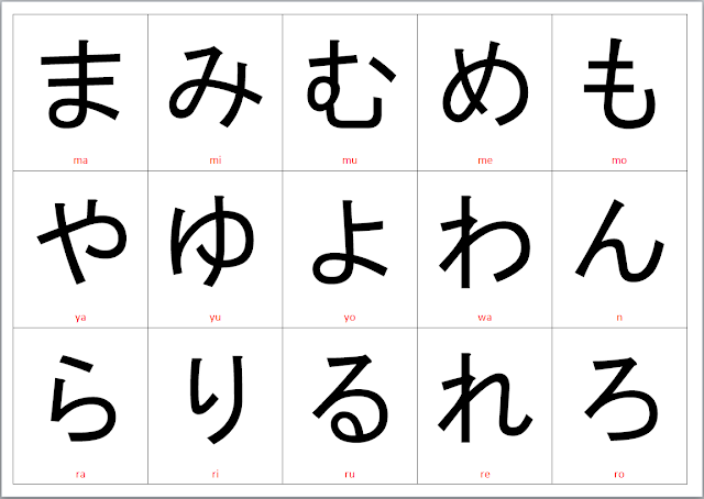 japanese hiragana flash cards Gallery
