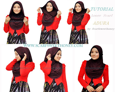 Cara Memakai Jilbab Loose Scarf ADURA